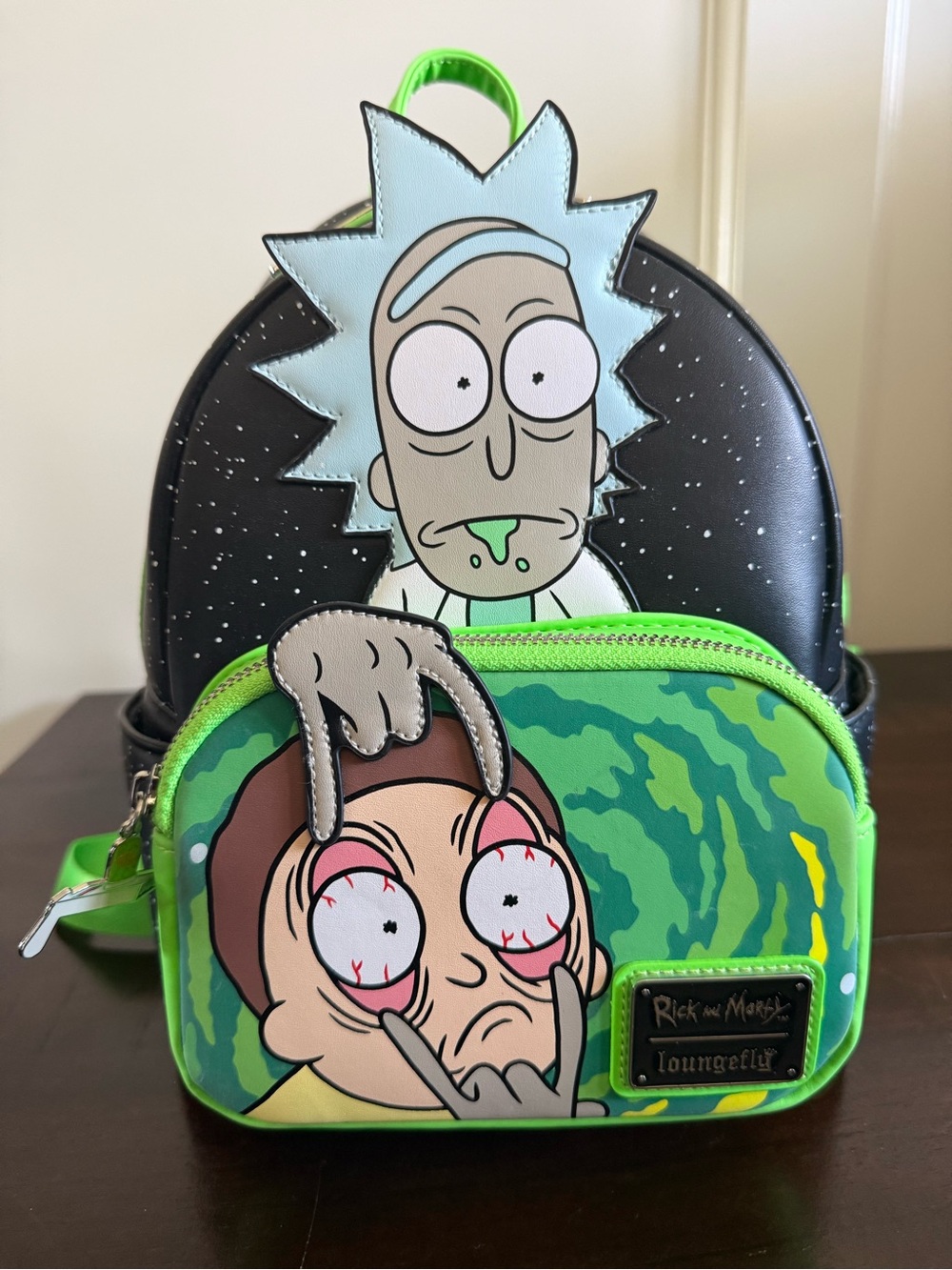 Loungefly Rick and Morty glow in the dark Backpack
